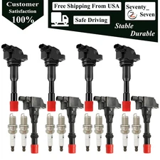 8Pcs Ignition Coil and Iridium Spark Plug Kit For 2003-2005 Honda 1.3L
