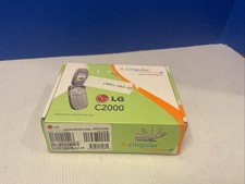 LG C2000 - Gray/ Silver  Cingular  Rare Flip Phone Open Box Look