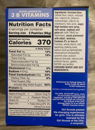 NEU KELLOGG’S GIRL SCOUTS FROSTED THIN MINTS POP TARTS 8 TOASTER GEBÄCK - Bild 2 von 3