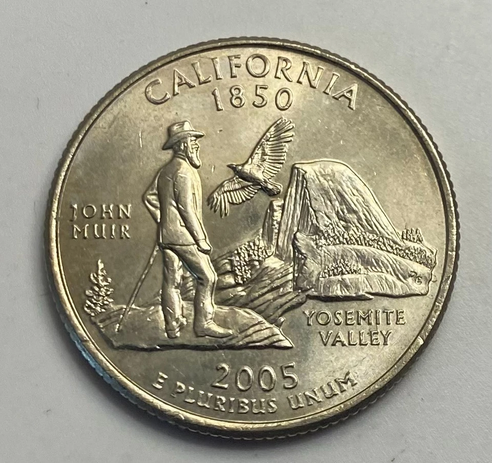 2005 "P" California Quarter**Struck Through Grease Error**AU+**(Nice) - Image 2 of 2