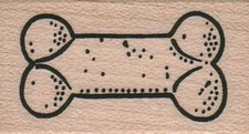 Dog Biscuit 1 x 1 1/2" Mounted Rubber Stamp, Dog Stamp, Dog Lover