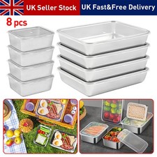 8 PCS Stainless Steel Food Storage Containers with Lids Meal Prep Home Kitchens