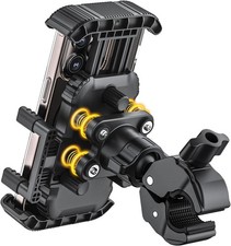 Bike Phone Holder for Handlebar, Motorcycle Phone Mount, Shock Absorbing Anti-Sh
