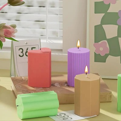 Silikonform-Set für kreative DIY-Kerzen   4er-Set mit einzigartigen Designs S...