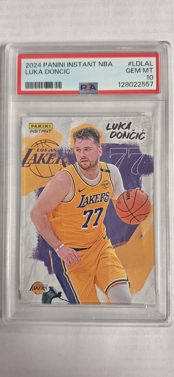 2024-25 Panini Instant - Luka Doncic Lakers Debut PSA GEM MINT 10 #LD-LAL /14914 view 10