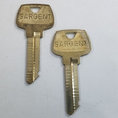 Lot of 2 OEM Sargent N LA Keyway 6 Pin Key Blanks with Position 1 Notch Cut