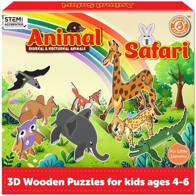 3D Wooden Animal Puzzles Butterfly EduFields Educational Assembly DIY Toy