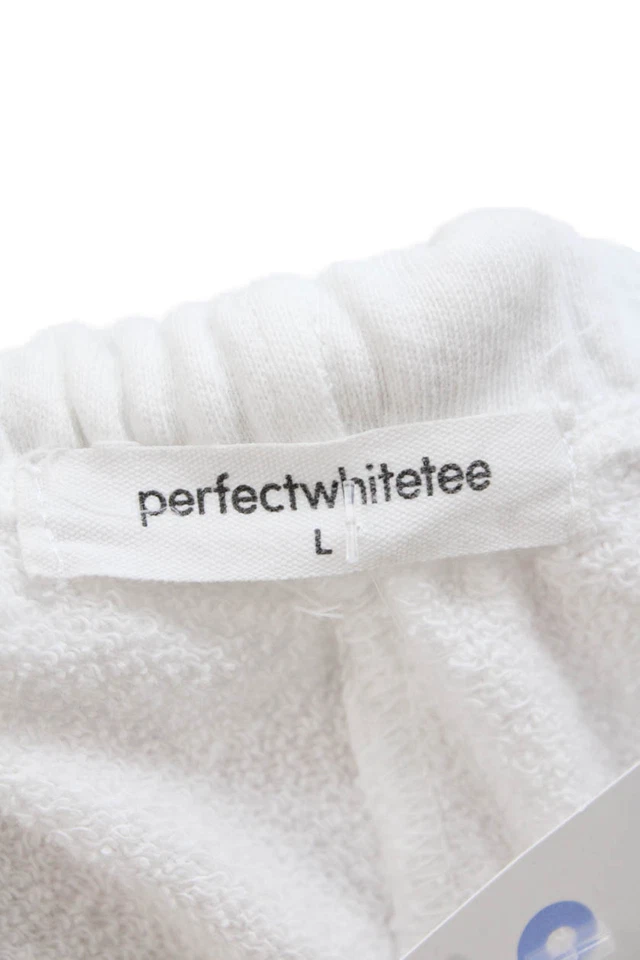 Perfect White Tee Unisex White Jogger Sweatpants 100% Cotton Size L - Image 4 of 4