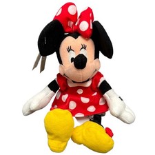 Disney Bean Bag Plush - MINNIE MOUSE Mickey Mouse  8 inch - New w/Tag