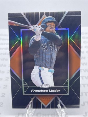 2026 Topps Chrome Baseball Francisco Lindor Orange Shadow Etch #/25 SSP Case Hit