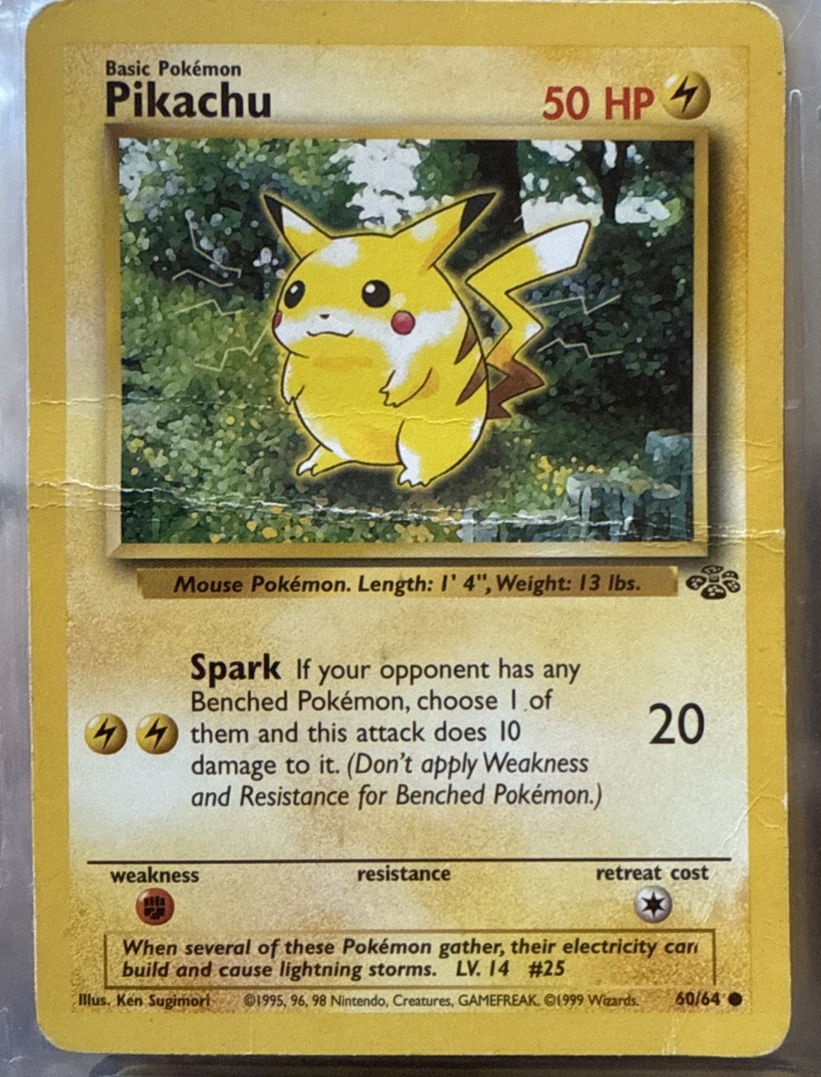 PIKACHU 60/64 1st Edition Jungle Set Rare 1999 Pokemon Card