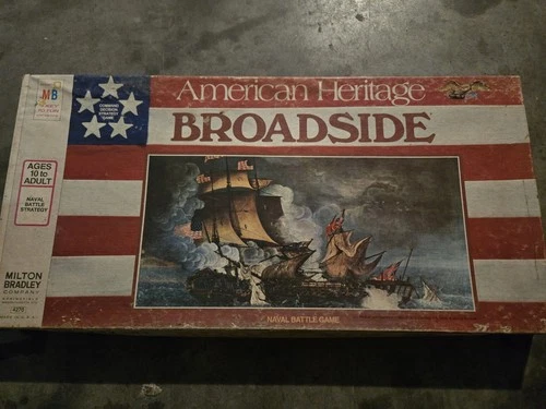 Vintage 1962 Milton Bradley American Heritage Broadside Board Game Complete