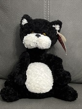 Vintage Russ Softies Kitty Tuxedo Cat SCRATCH Black White Kitten Plush Beanbag