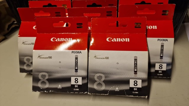 10x  original Canon CLI-8BK  0620B001  Tinte schwarz IP4300 iP4500 iP5300 MP520