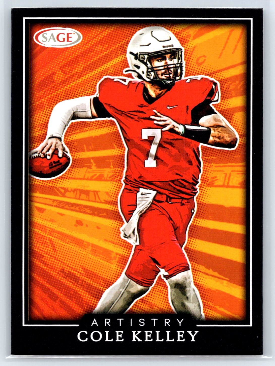 2022 SAGE Cole Kelley Rookie Artistry Southeastern Louisiana Lions RC #ART-CK