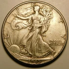 1945 P Walking Liberty Half Dollar 90% Silver VF - EF  "As Pictured-Not Cleaned"