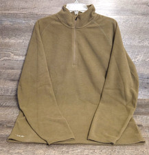 Cabela's 1/4 Zip Fleece Beige Pullover Sweatshirt Men's Size Large Tall NWOT