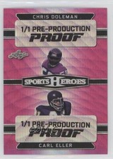 2018 Leaf Metal Sports Heroes Dual Auto 1/1 Chris Doleman Carl Eller HOF 4z8