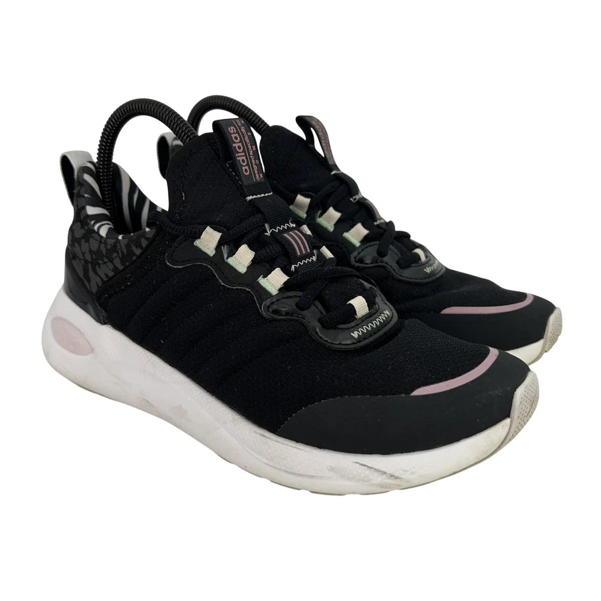 adidas gazelle silver green womens Adidas Womens CloudFoam Pure Running Shoes - BLACK