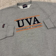 Vintage Jansport UVA University of Virginia Crewneck Sweatshirt Gray XXL