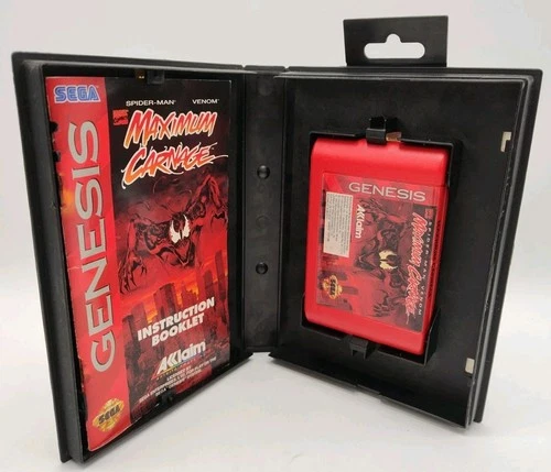 Spider-Man & Venom: Maximum Carnage (Sega Genesis, 1994) CIB VGC Tested VINTAGE!