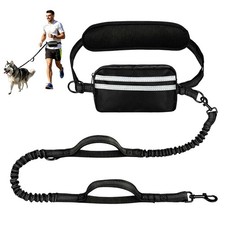 Hands-Free Dog Leash with Waist Belt Running Bungee Lead Reflective Adjustable