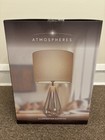 Atmospheres Teardrop Glass Table Lamp, Drum Shade, Inline, E26 Mid-Century — photo 3