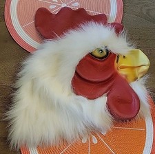 Chicken Latex Mask Adult Full Head Farm Prop Backyard Rooster Rubber Costume