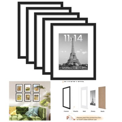 Wall Gallery Frame Set: 5 Classic 11x14 & 8x10 Options for Memorable Moments