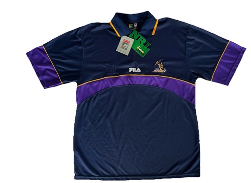 Melbourne Storm NRL Rugby League Mens FILA Polo Shirt Size XL Vintage With Tags - Bild 6 von 9