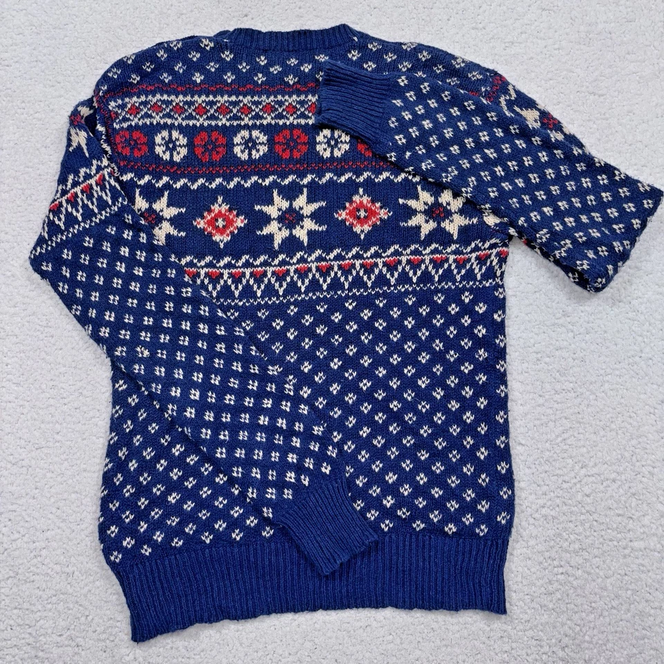 De Colección Polo Ralph Lauren Suéter Nórdico Isla Justa Mezcla de Lino Copo de Nieve Mujeres S/M Foto 4 de 4