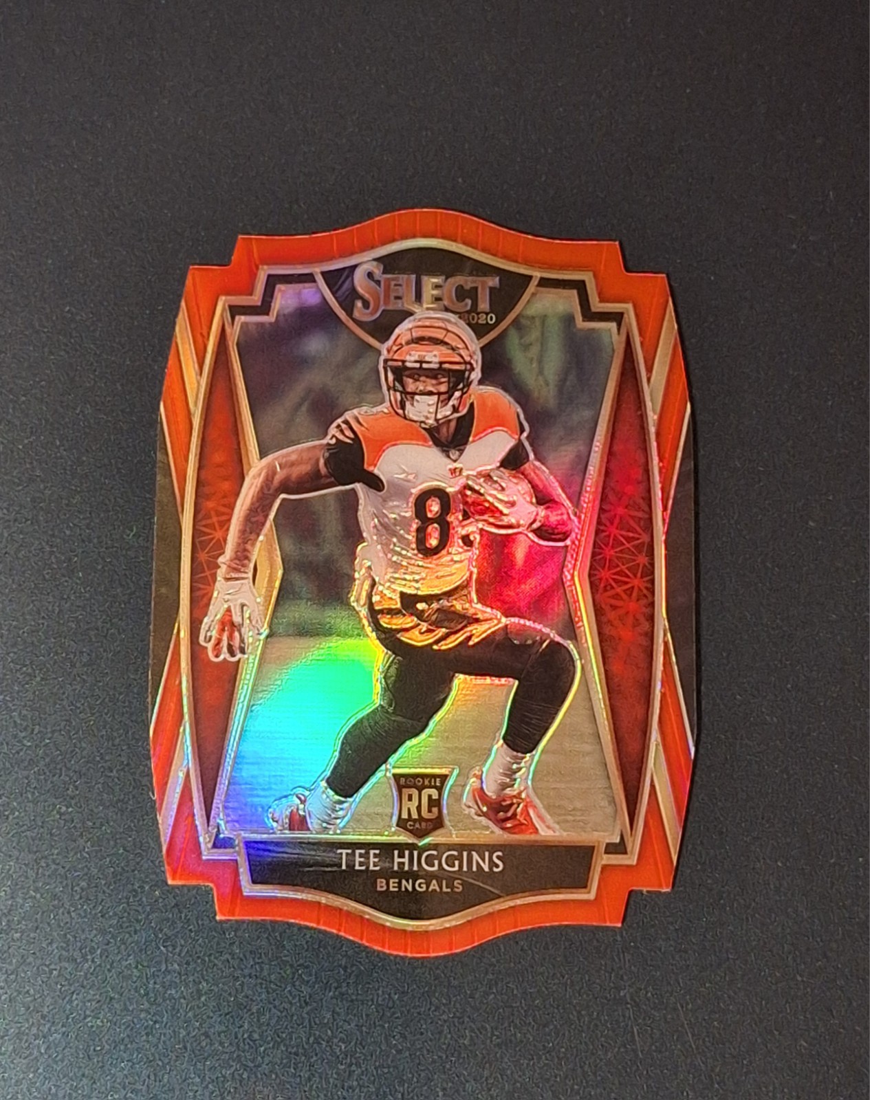 Tee Higgins 2020 Select RED PRIZM DIE-CUT Rookie Card #160 RC Cincinnati Bengals