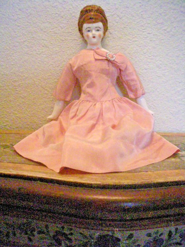 Antique Porcelain China Head Doll 15 Inches Early 1900's