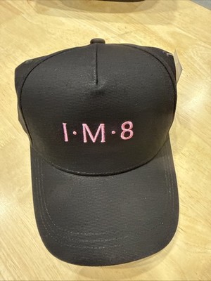 IM8 Hat Baseball Cap Men's One Size Adjustable Black With Pink Logo New With Tag