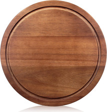 Round Acacia Wood Cutting Boards for Kitchen Meat Small Wooden Charcuterie Board
