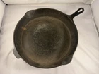 Griswold No.12 Cast Iron Skillet Erie Small Logo Crack Near Handle