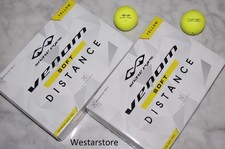 SNAKE EYES SOFT DISTANCE VENOM 2 DOZEN Yellow Golf Balls FREE 2 Dozen TEES
