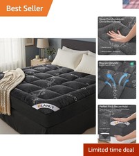 Queen Mattress Topper Cooling Bamboo Viscose Plush Pillow Top Bed Pad