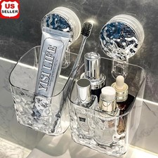Suction Cup Toothbrush Holder Wall Mount Storage Bathroom Kitchen Organizer New