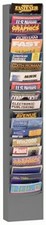 Durham 400-95, Gray 20 Pocket Vertical Literature Rack, 9.75"x4.13"x58"