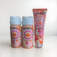 3x AMIKA: 2 Perk Up Dry Shampoo 0.75 oz Ea  Soulfood Nourishing Mask 1 fl oz