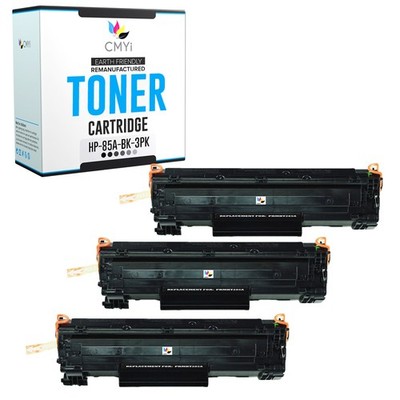 CMYi 3Pack Replacement Toner 85A Cartridges for HP LaserJet Pro M1212nf M1213nf