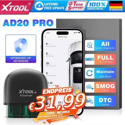 XTOOL AD20 PRO OBD2 Bluetooth Autodiagnosetool Codeleser für alle Systeme