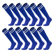 6 Pairs Soccer Socks Color Stretchy Compression Knee High Tube Football Athle...