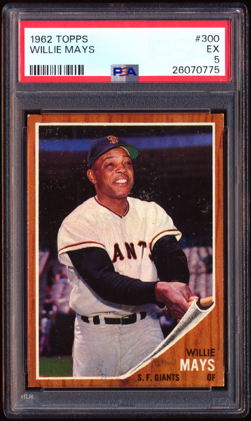 1962 Topps #300 Willie Mays PSA 5 DEAD CENTERED EYE APPEAL