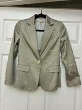 Alice  Olivia Towork Taupe Blazer Jacket 1 Button Career Stretch