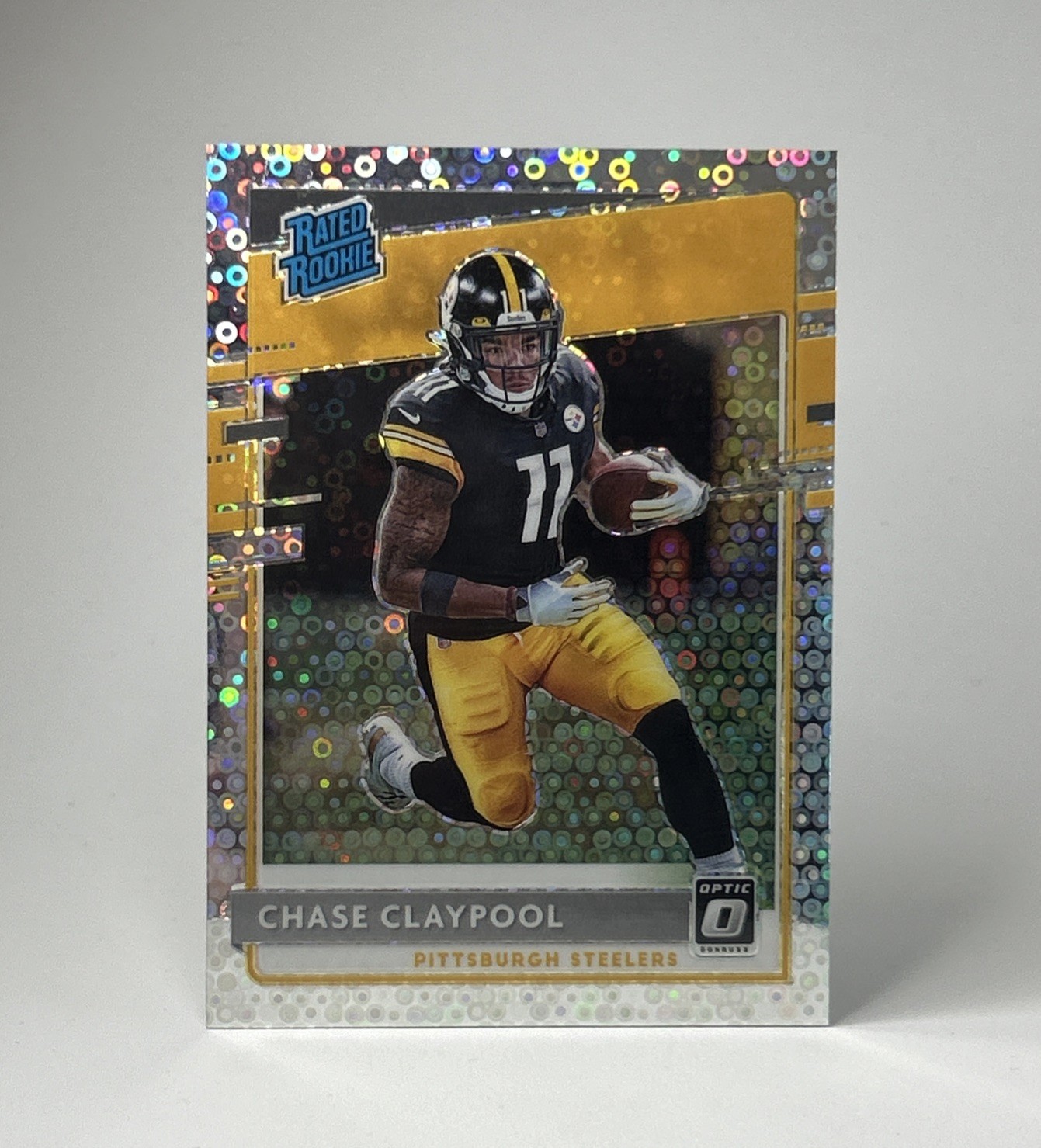 2020 Donruss Optic Prizm Chase Claypool Silver Circles Rated Rookie SP RC /125