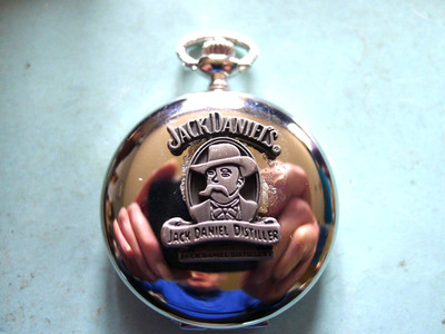 Knights Jack Daniels   Hunter Qtz Gents Chromed Pocket Watch...40mm ..  GWC...