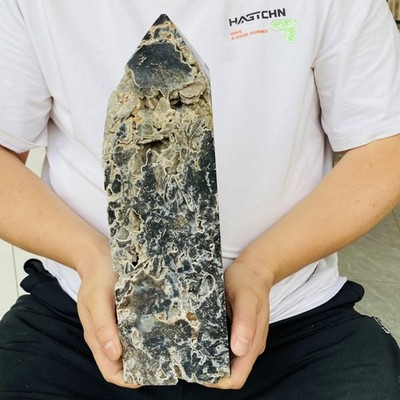 Natural Sphalerite ore Quartz Obelisk Quartz Crystal Reiki Healing 5620g