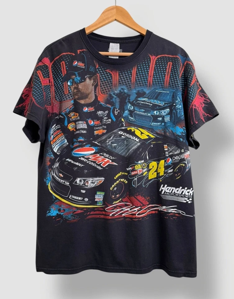 Camiseta Nascar con estampado completo Jeff Gordon talla grande Y2K Foto 2 de 4